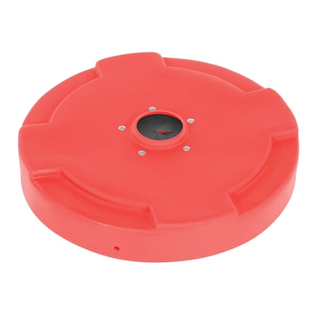 Vestil DRUM RECYC LID FLAP 55 GAL(CLOSED) RED DC-P-55-CANF-RD
